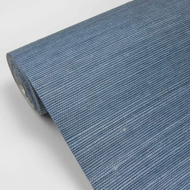 Advantage Lamphu Blue Sisal Grasscloth Wallpaper - 36in x 288in x 16.025in