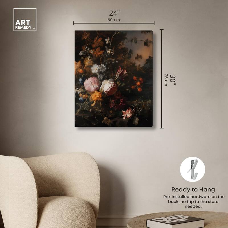 Shadowed Petal Secrets I Canvas by Art Remedy, Gallery Wrapped
