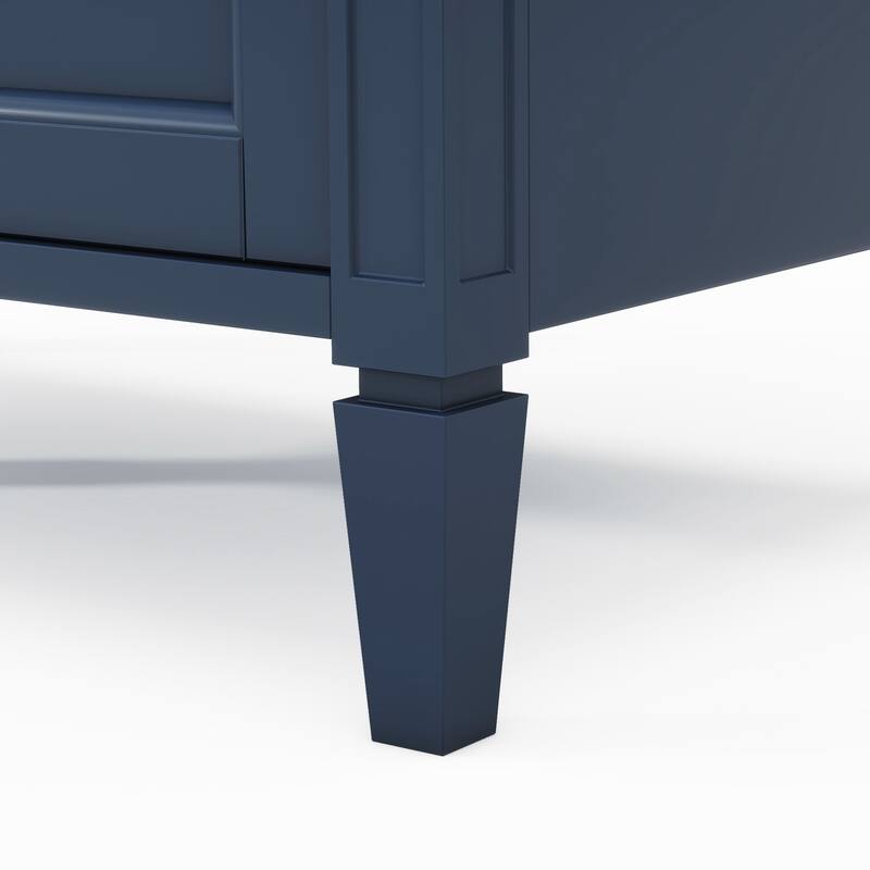 Roomfitters 30" Vanity with Sink, Bathroom Cabinet with 2 Drawers and Tip-out Tray, Modern Freestanding Design