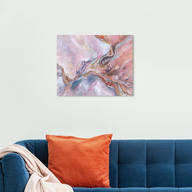 Wynwood Studio Abstract Delightful Memories Pink and Light Pink Modern & Contemporary Wall Art Canvas Print - 20 x 24