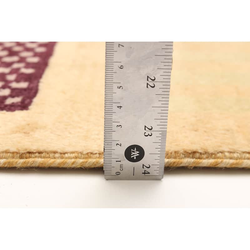 ECARPETGALLERY Hand-knotted Peshawar Ziegler Beige Wool Rug - 4'2 x 6'4