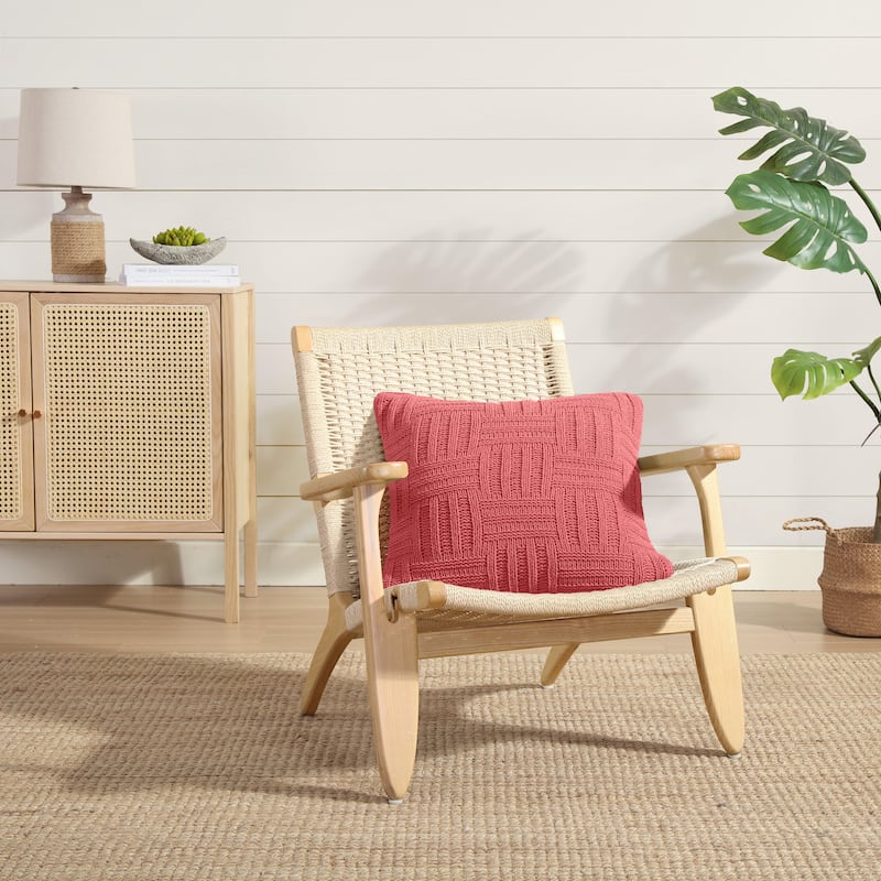 Tommy Bahama Chain Basket Orange Throw Pillow