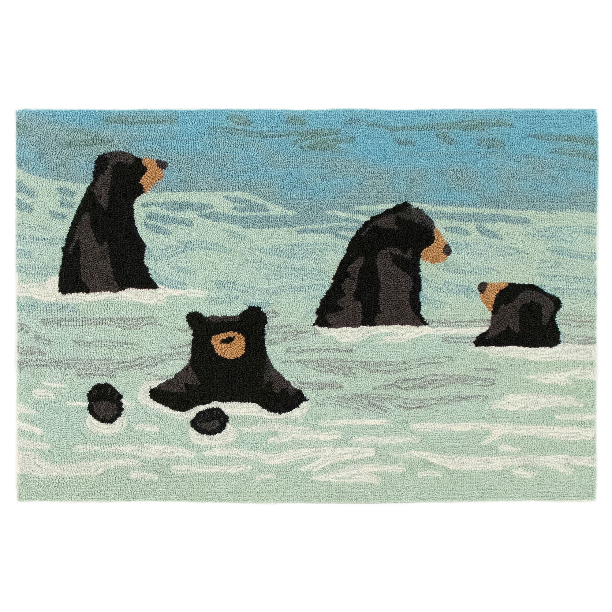 Lush Decor Frontporch Bathing Bears Indoor/Outdoor Rug