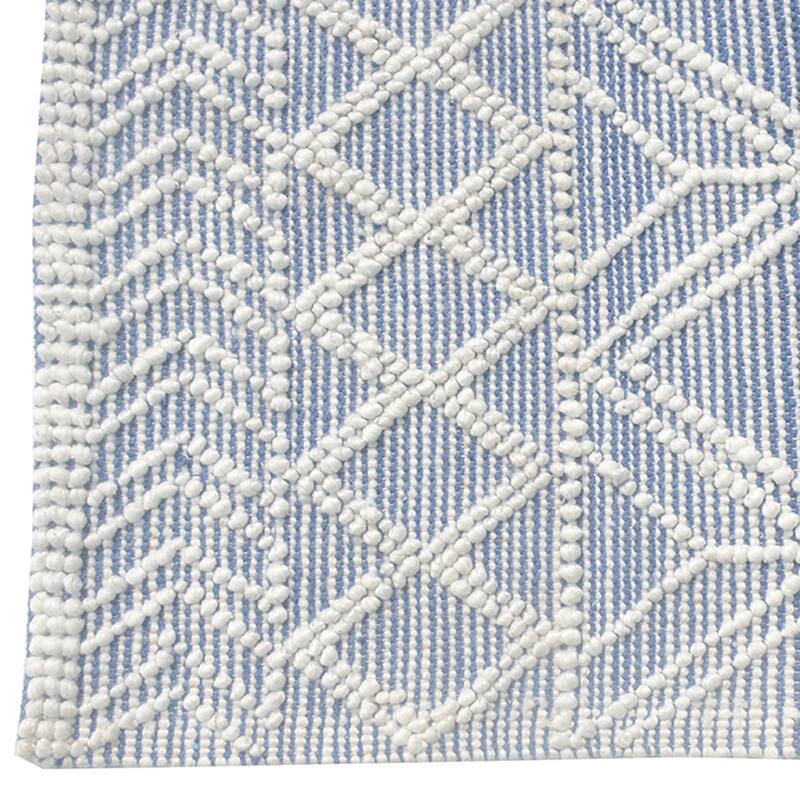 Domani Row Recycled Fiber Distressed Boho Textured Rug