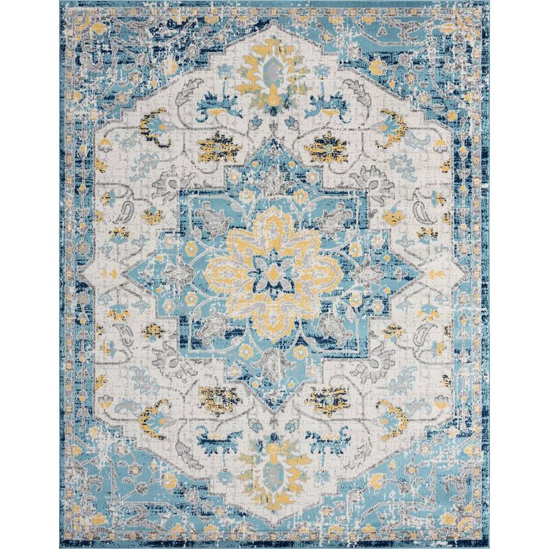 Dynah Bohemian & Eclectic Medallion Indoor Area Rug