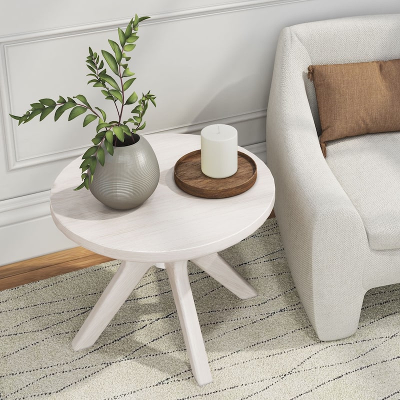Plank and Beam Verso Round Side Table - 24"
