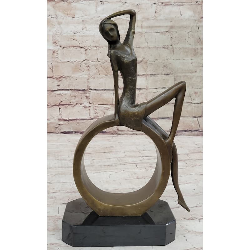 Hand Made Original Artwork By Collet Abstract Woman Female Bronze Sculpture