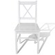 preview thumbnail 2 of 3, vidaXL Dining Chairs 6 pcs White Pinewood