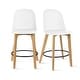preview thumbnail 48 of 84, Set of 2 Designer Plastic Counter Stools Chair With Backs Side Armless Molded Kitchen Dining Bar Patio Indoor Outdoor Cafe White