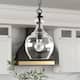 Option 7" Blackened Bronze with Clear Glass Shade