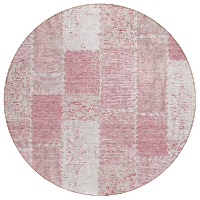 HomeRoots Patchwork Traditional Rectangle Outdoor Rug