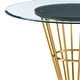 preview thumbnail 18 of 28, Veronica 48 inch Glass and Walnut Wood Round Dining Table with Metal Base