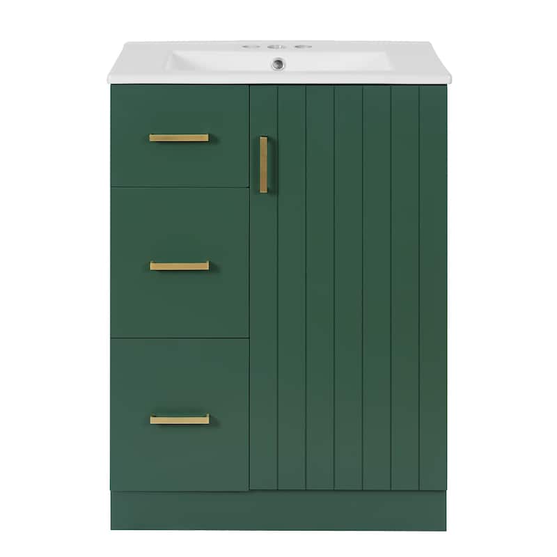 24" Bathroom Vanity with Under-mount Sink,Drawer and Soft-Closing Door