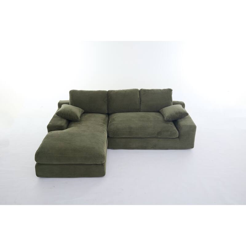 4-Seat Modular Sofa Set, Soft Upholstered Sleeper Couch, Reversible Chaise, Ideal for Living Room