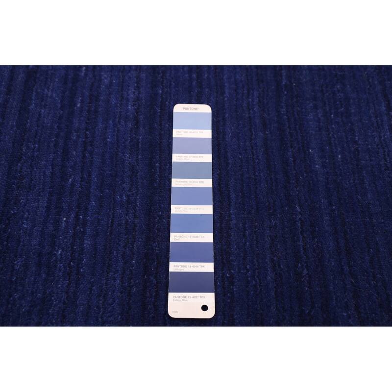 ECARPETGALLERY Hand Loomed Kashkuli Gabbeh Dark Blue Wool Rug - 5'0 x 6'11