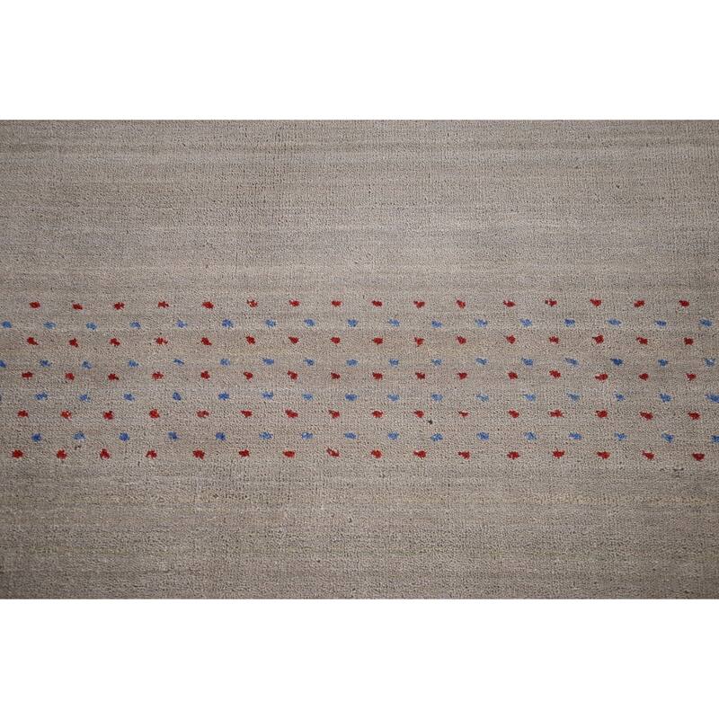 Gabbeh Indian Area Rug Handmade Tribal Wool Carpet - 6'8"x 9'6"