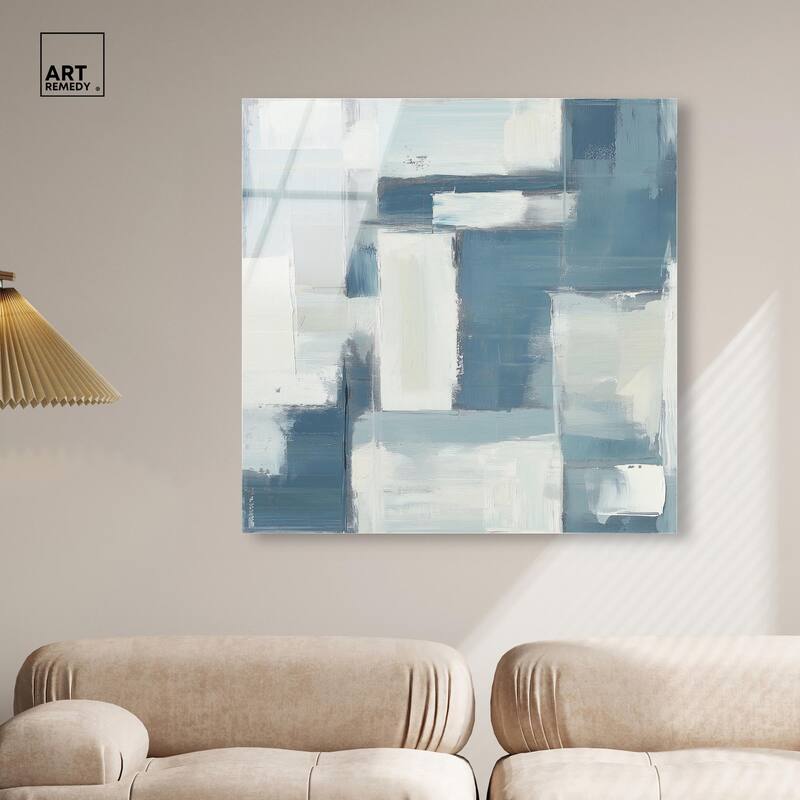 Deconstructed Blue III Acrylic by Art Remedy, Ready to Hang