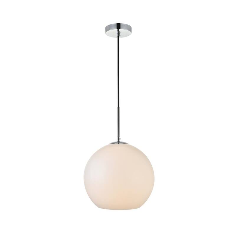 1-Light Pendant with 12 inch Frosted White Glass