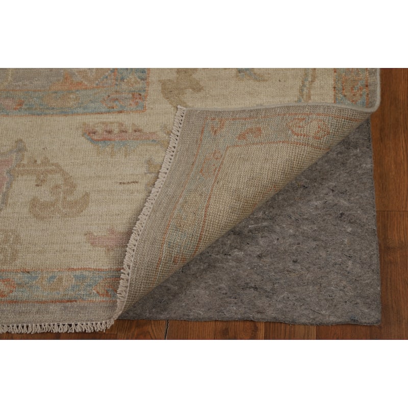 Hand Knotted Oriental 100% Wool Carpet Transitional All-Over Greys & Charcoal Oushak Area Rug - 11' 10'' X 9' 2''