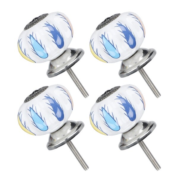 4pcs 40mm Ceramic Knobs Drawer Knob Pumpkin Pull Handle Home Door Cabinet Cupboard Wardrobe Dresser Accessories #3