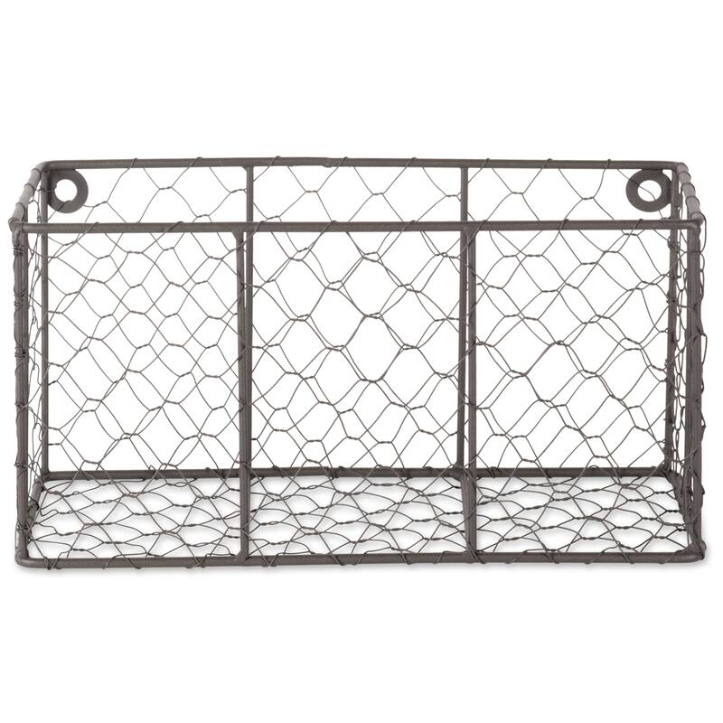 Set of 2 Bronze Multi-purpose Wall Mount Basket and Holder 11.82"