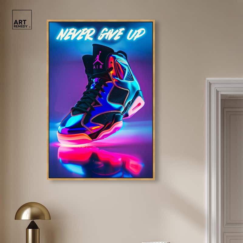 Cool Glow Sneaker Hype Canvas by Art Remedy