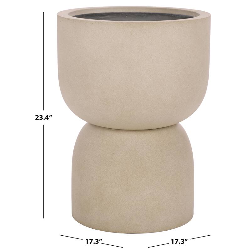 SAFAVIEH Outdoor Living Ricco Pedestal Planter - 17"W x 17"D x 23"H