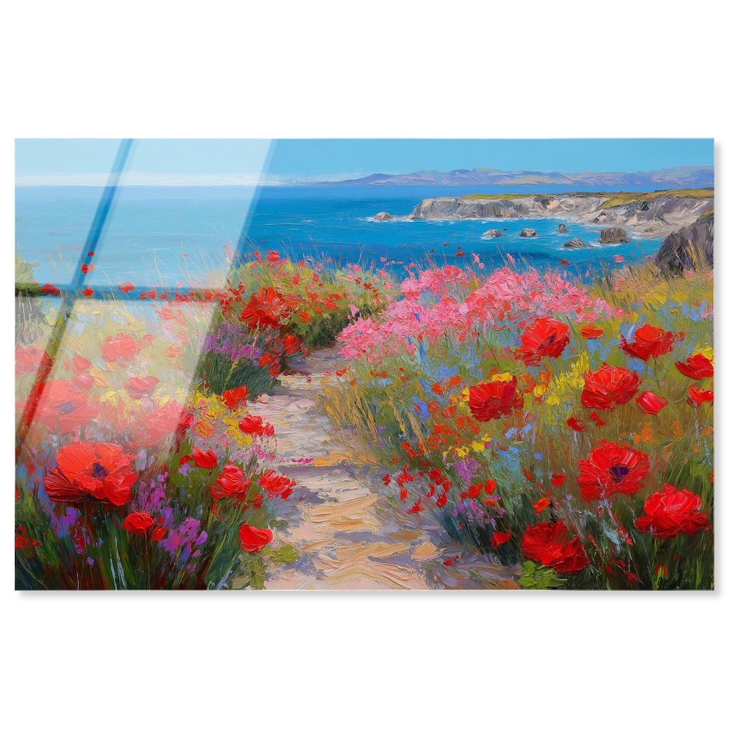 Ocean View Bloom I Acrylic by Art Remedy, Ready to Hang