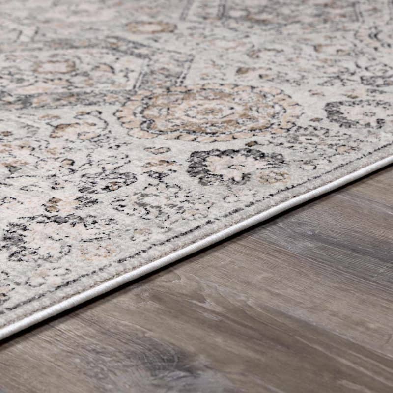 Hauteloom Bluffs Living Room, Bedroom Area Rug - Beige, Denim, Gray - 2' x 2'11"