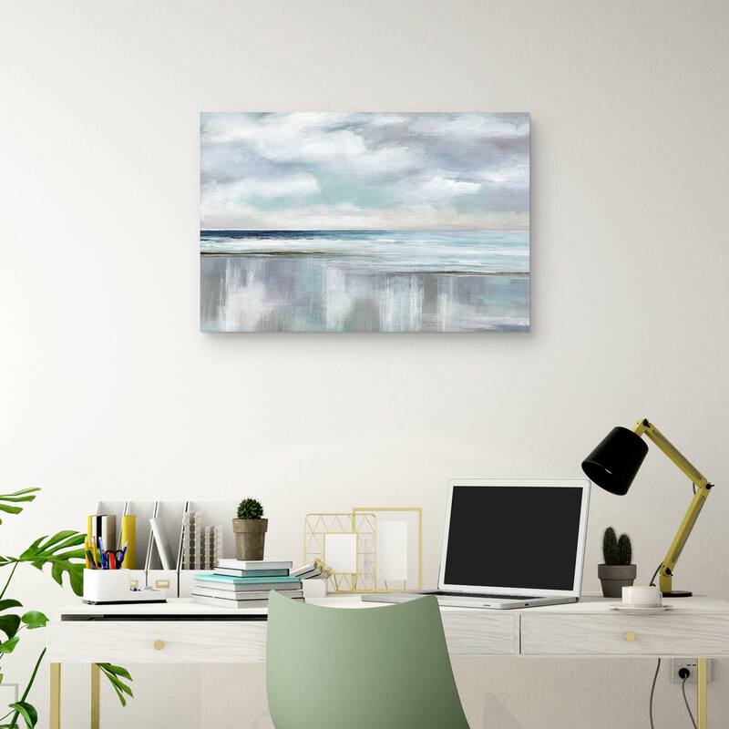 Cyan Sunrise by Nan Canvas Art Print