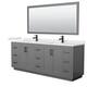 Option Dark Gray, Black Trim, White Quartz Top