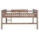 preview thumbnail 15 of 13, Twin Size Low Loft Bed with Hanging Clothes Racks for Boys Girls, Concise Wood Kids Bed Frame(No Box Spring Needed), Brown