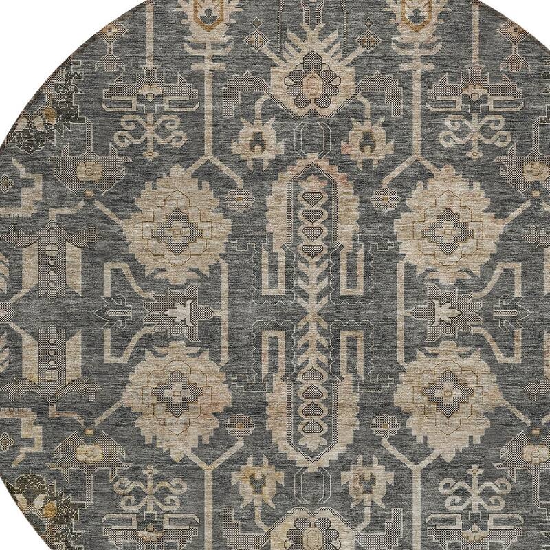 HomeRoots Oriental Traditional Rectangle Outdoor Rug