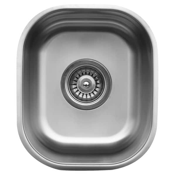 slide 2 of 4, Karran 12" Undermount Stainless Steel Bar/Prep Sink