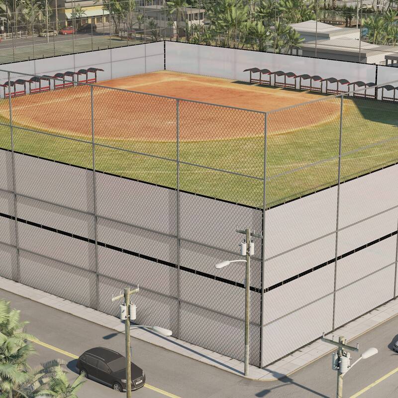 ColourTreeUSA 50 ft. Length Fence Privacy Screen Windscreen Cover Fabric Shade Tarp Netting Mesh Cloth Commercial Grade 170 GSM