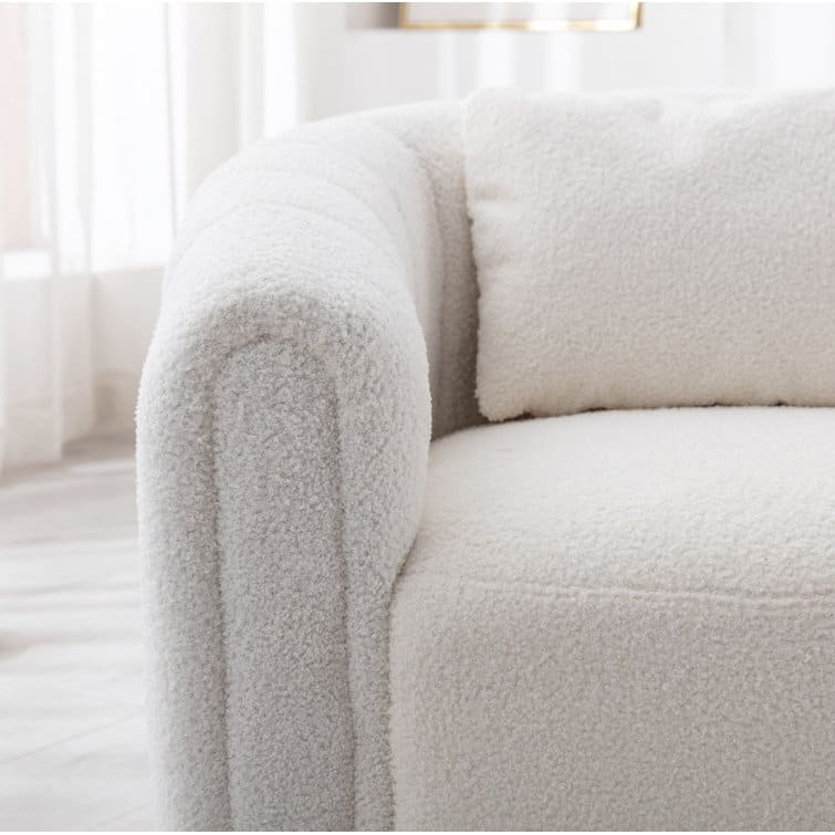 Ebello Oversize Velvet Swivel 360° Rotation Barrel Comfy Round Armchair With Pillow For Living Room Bedroom