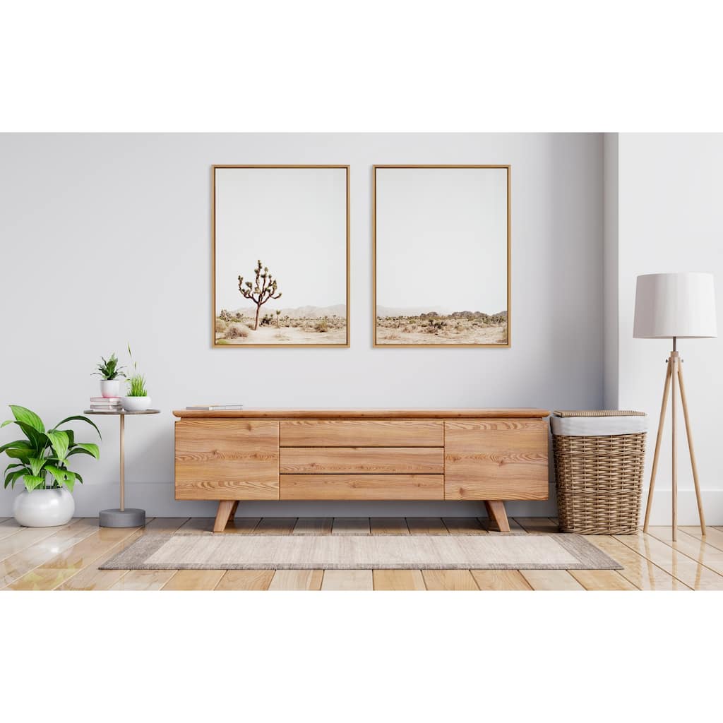 Kate and Laurel Sylvie Lone Joshua Tree Canvas Art Set by Amy Peterson