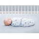 preview thumbnail 4 of 4, Delta Children Little Lambs Adjustable Swaddle Wrap 100% Cotton Size Large