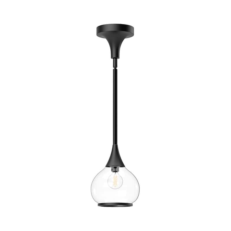 Alora Lighting PD524006CL Hazel 7" Wide Mini Pendant with Clear Glass - Matte Black