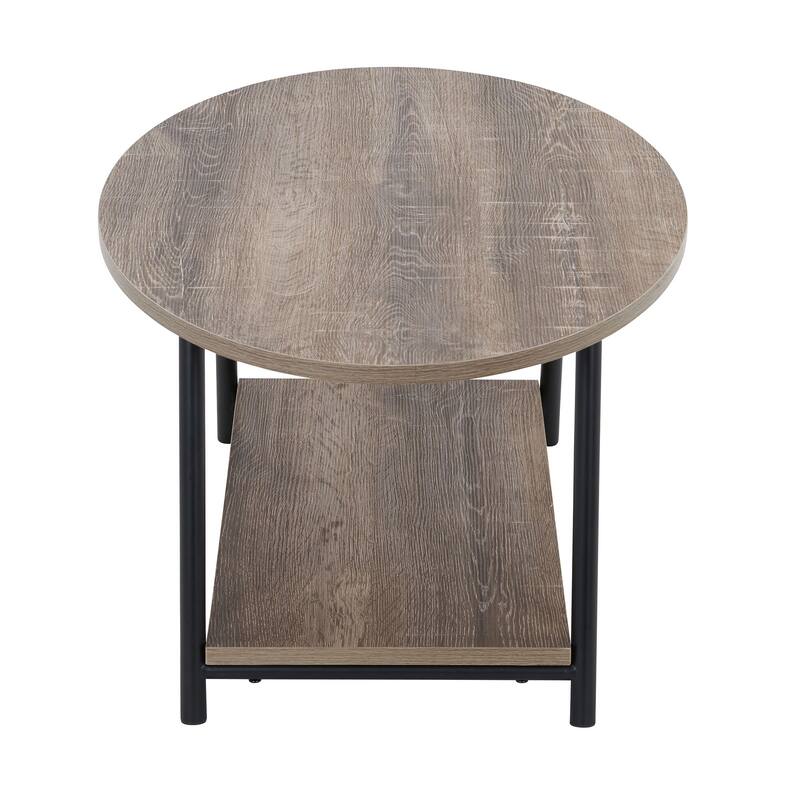 Household Essentials Coffee Table with Storage Shelf