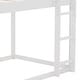 preview thumbnail 9 of 16, Twin over Twin Low Bunk Bed, House Bed with Ladder , White