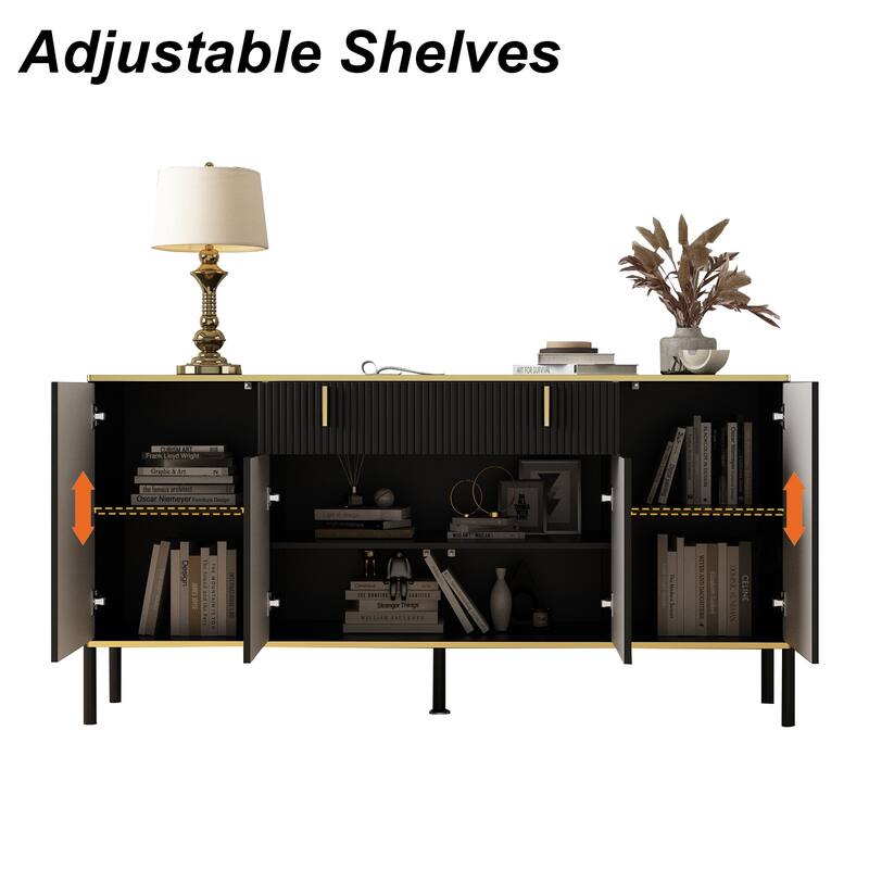 Timechee Kitchen Sideboard End Table Entry Accent Storage Cabinet