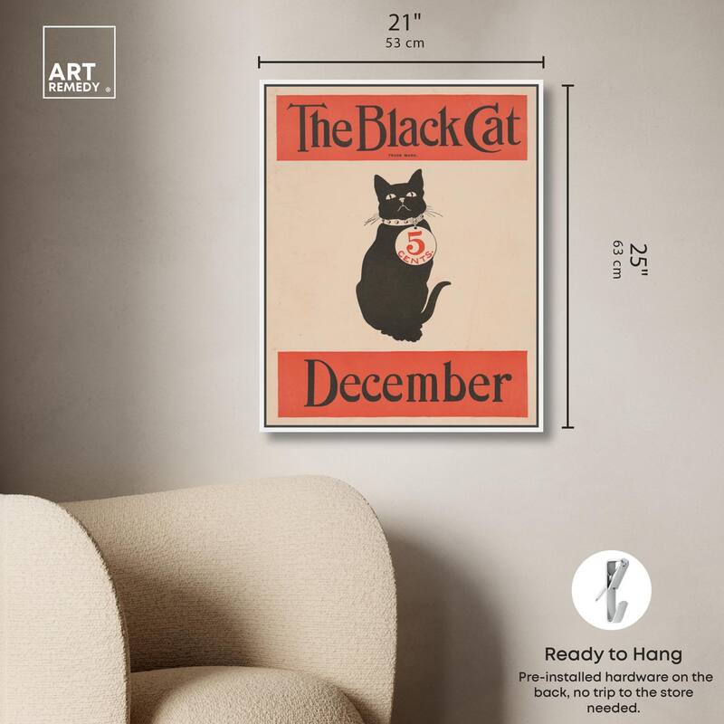 The Black Cat December 1890 Canvas by Art Remedy