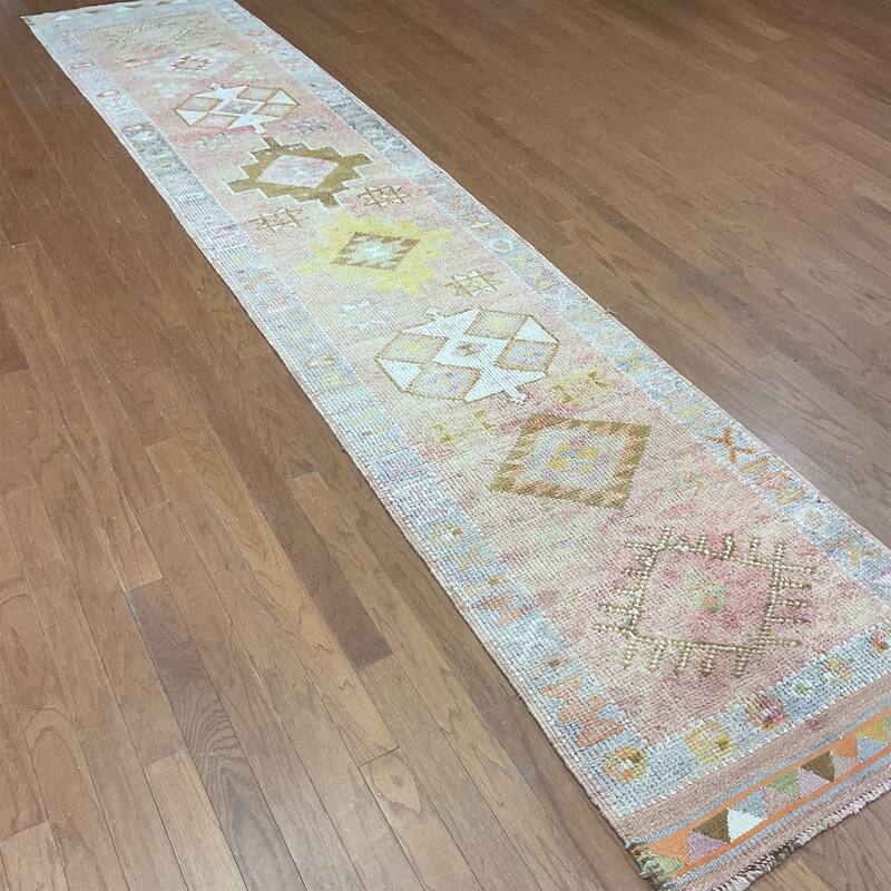 HERAT ORIENTAL Handmade Turkish Oushak Wool Runner - 2'8" x 13'7"