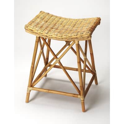 Classic Rattan Counter Stool - 24"H x 19"W x 14"D