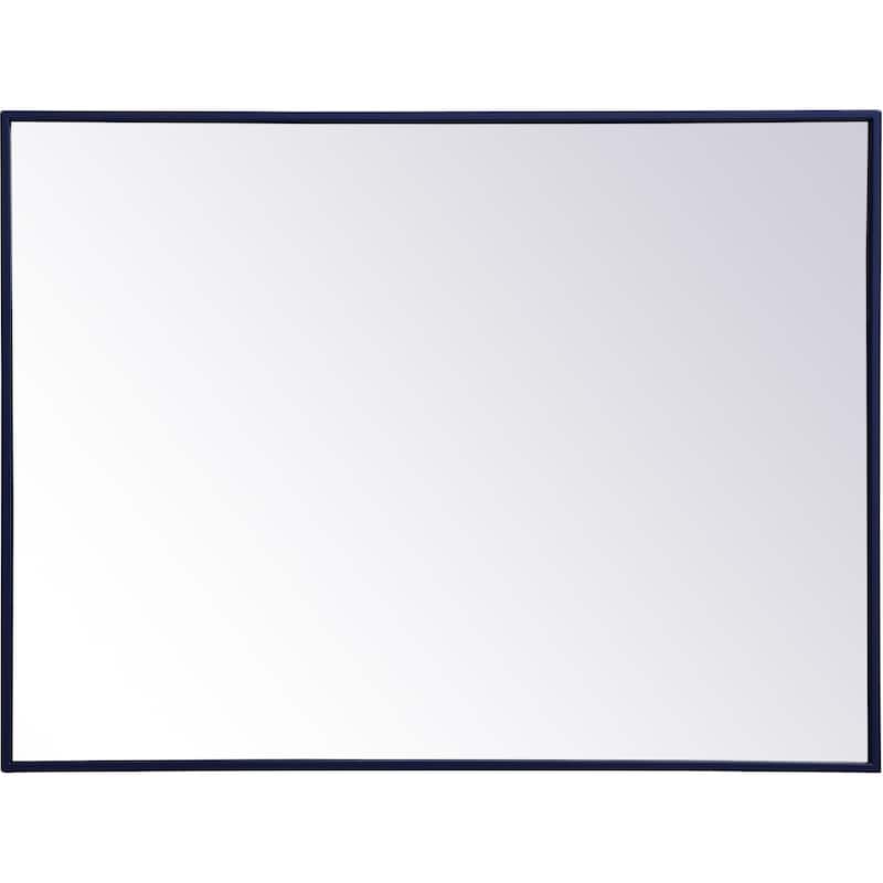 Elegant Lighting Eternity 27" x 36" Rectangular Beveled Metal Framed