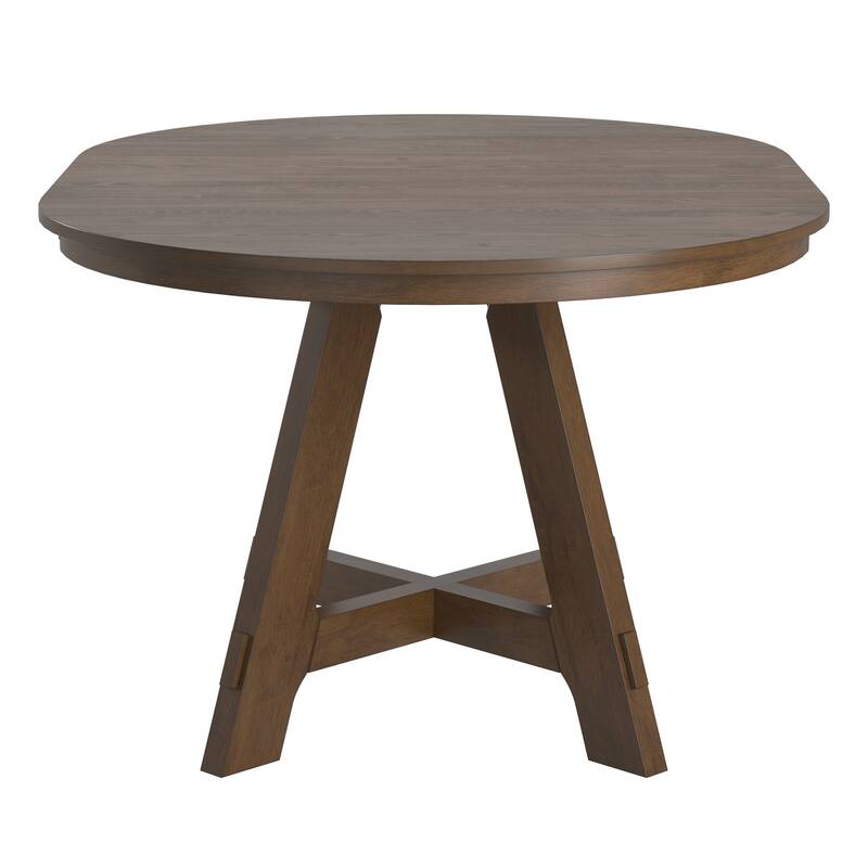 Harstad 42"-60" Wood Finish Extendable Round Dining Set by iNSPIRE Q Modern