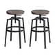 Industrial Style Swivel Adjustable Height Bar Stool,Set of 2 - Bed Bath ...