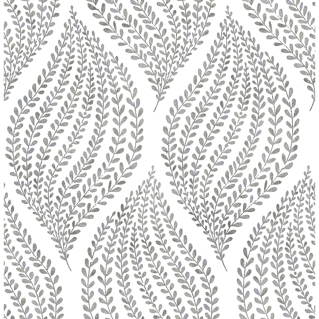 Leaves Genevieve Arboretum Fog Leaves Wallpaper 20.5 inch W X 33 Feet L