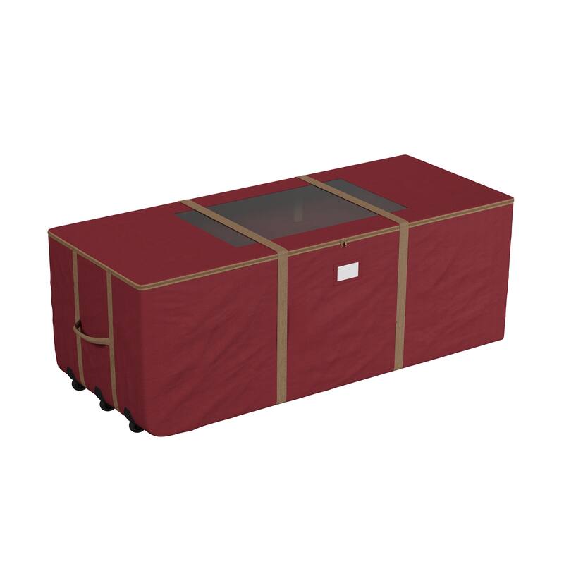 Rolling Christmas Tree Storage Bag - Heavy-Duty Storage Bags for 12FT Artificial Trees byHastings Home - 67" x 28" x 28"
